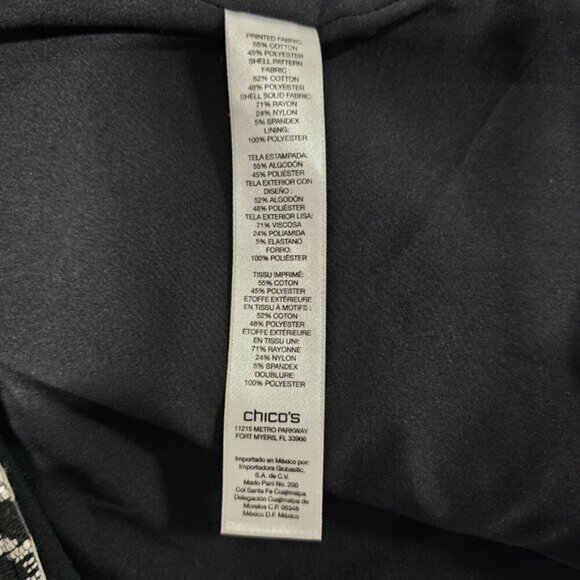 Chico's Open Coat Jacket Women Size 2 Animal Print Tapestry - Picture 9 of 13